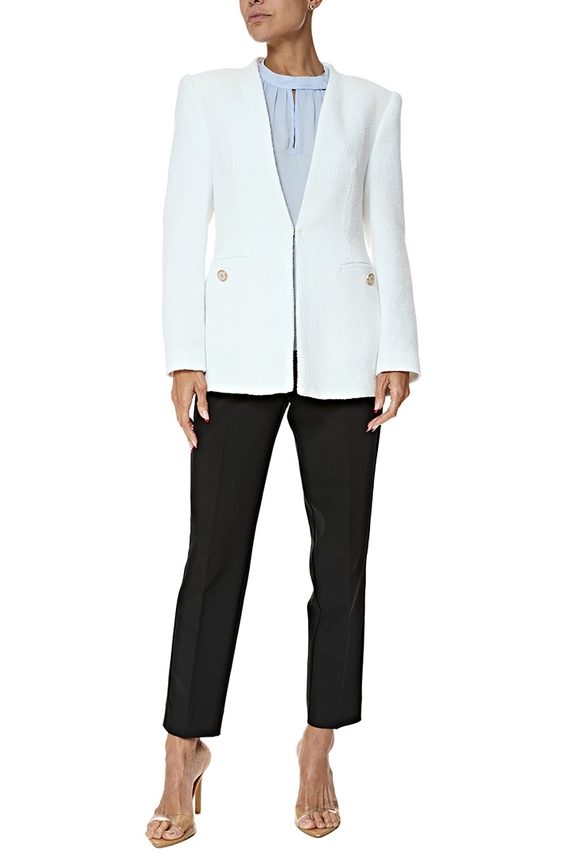 Blazer Malha Branco - DG76987 Zara