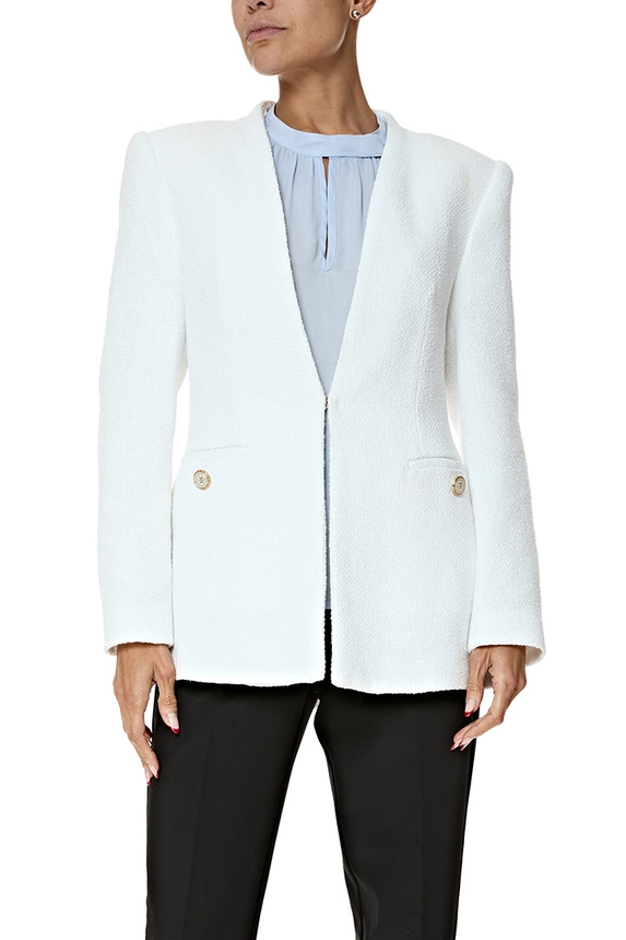 Blazer Malha Branco - DG76987 Zara