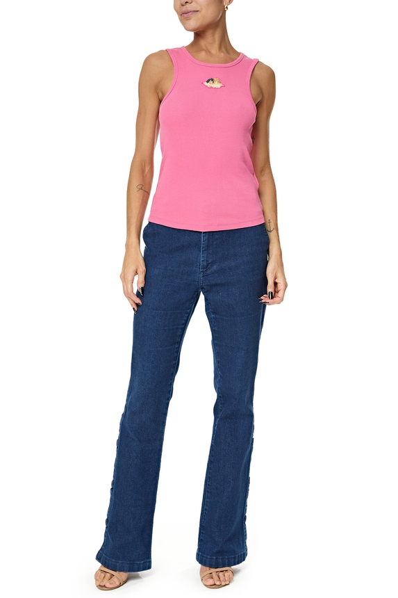 Blusa Algodão Rosa - DG76119 Fiorucci