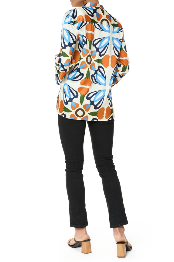 Blusa Cetim Estampado - DG75953 Zara