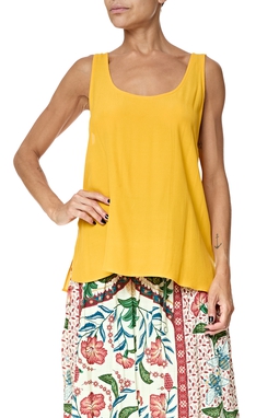 Blusa Crepe Amarelo