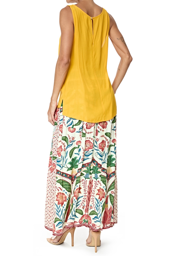 Blusa Crepe Amarelo - DG76442 Farm