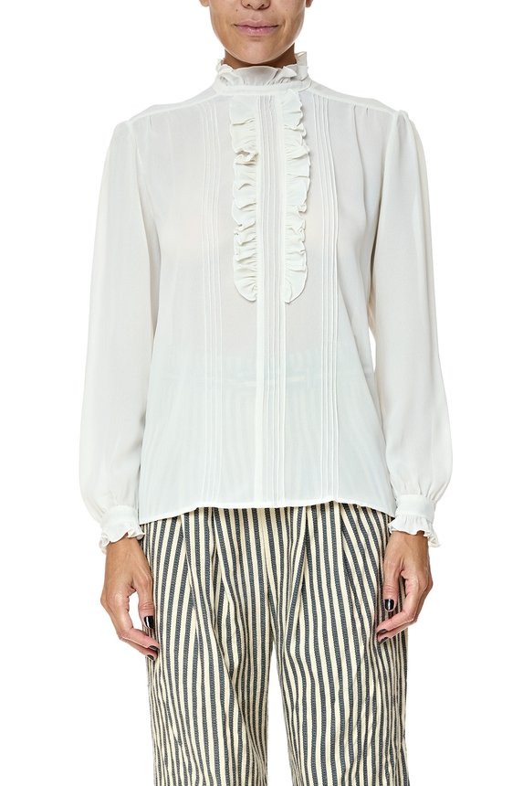 Blusa Crepe Bege - DG76678 Curadoria Dress & Go