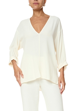 Blusa Crepe Bege