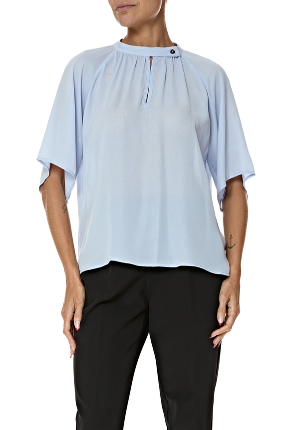 Blusa Crepe Cinza - DG76952 Amaro
