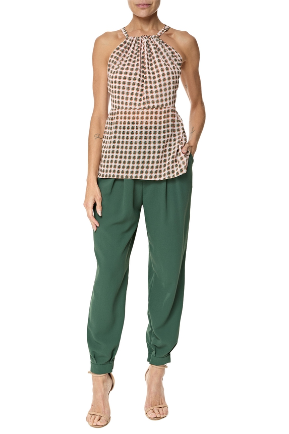 Blusa Crepe Estampado - DG76332 Curadoria Dress & Go