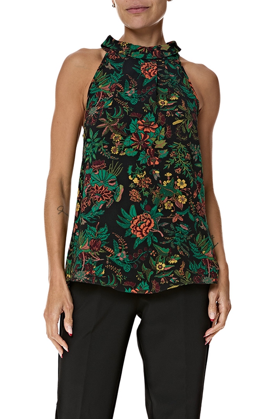Blusa Crepe Estampado - DG76950 Curadoria Dress & Go