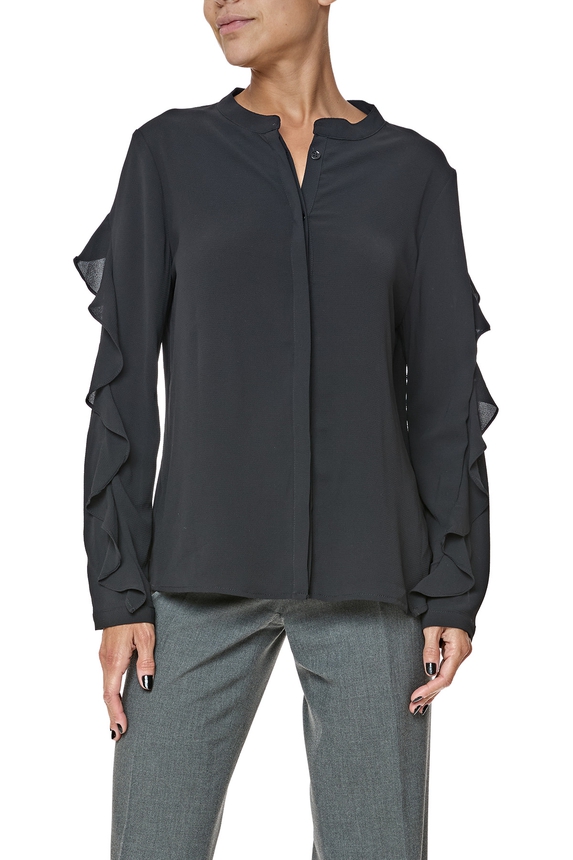 Blusa Crepe Preto - DG76646 Curadoria Dress & Go