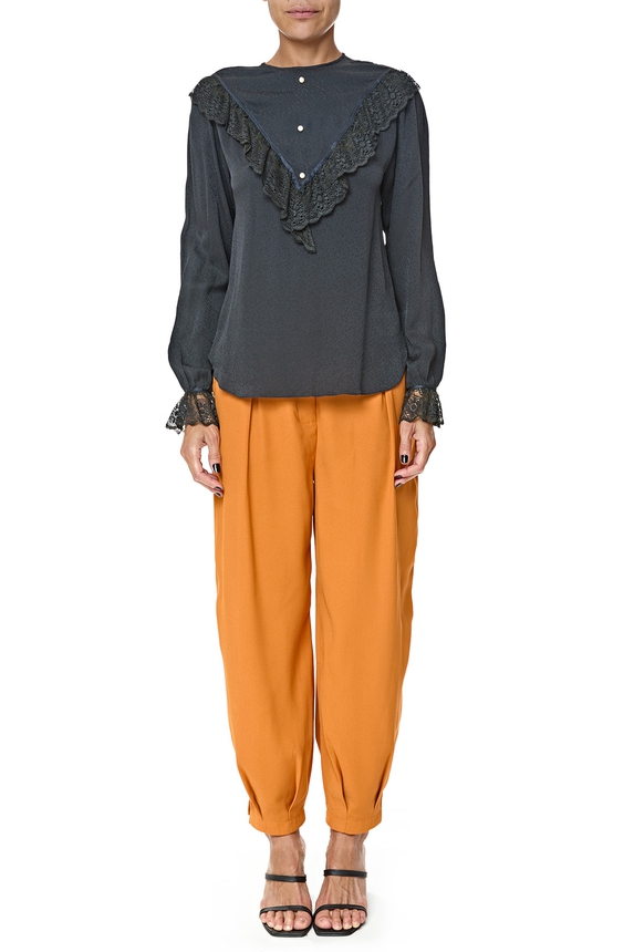 Blusa Crepe Preto - DG76665 Curadoria Dress & Go