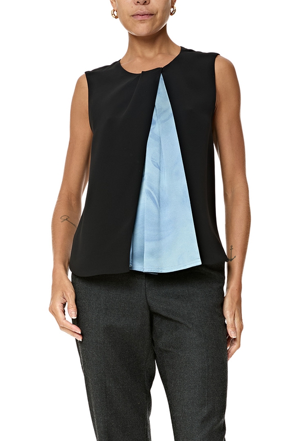 Blusa Crepe Preto - DG76848 Giorgio Armani