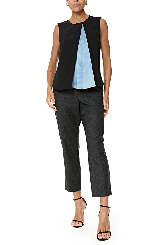 Blusa Crepe Preto - DG76848 Giorgio Armani