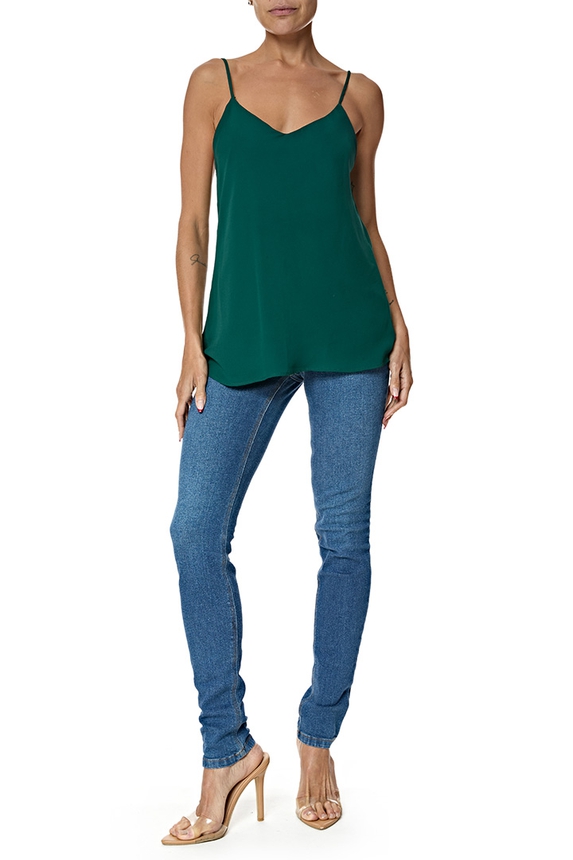Blusa Crepe Verde - DG77059 Curadoria Dress & Go