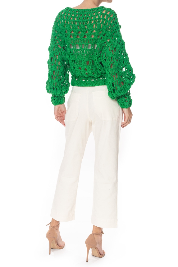 Blusa Crochê Verde - DG73863 Curadoria Dress & Go