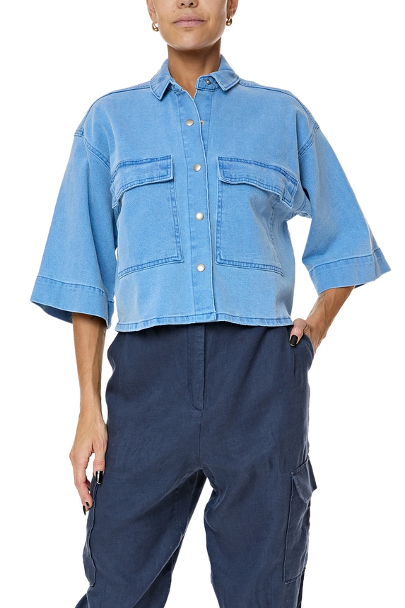 Blusa Jeans Azul - DG76145 Curadoria Dress & Go