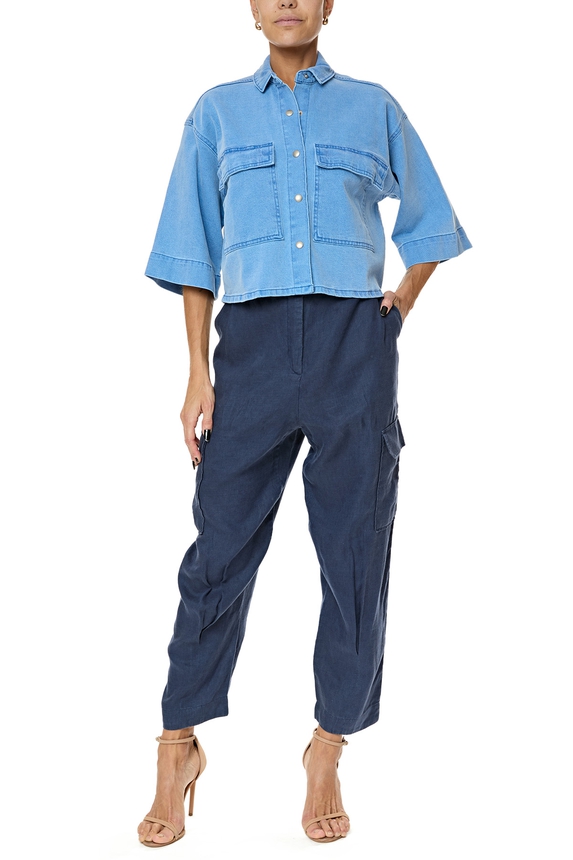 Blusa Jeans Azul - DG76145 Curadoria Dress & Go