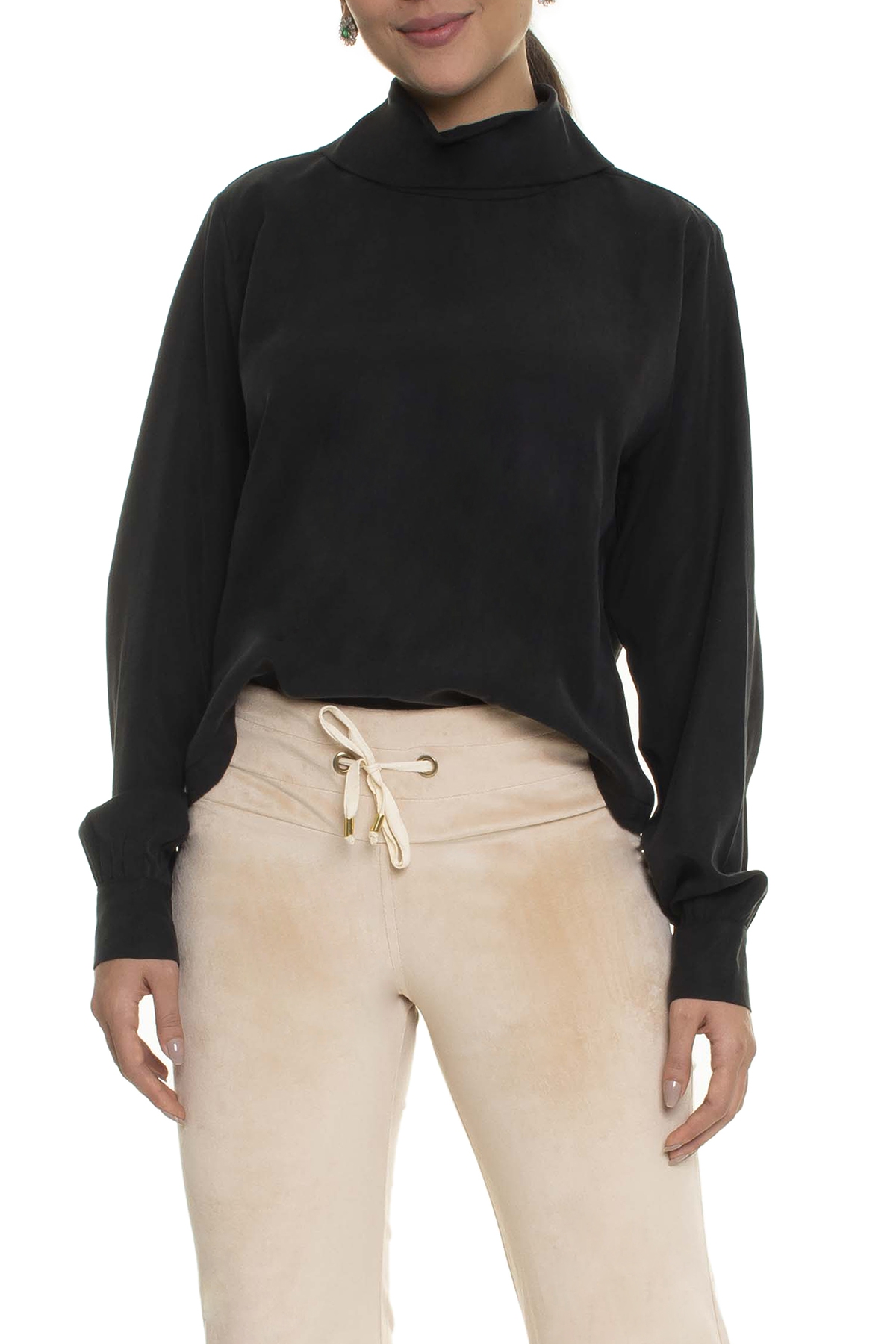 Blusa Kim ML gola Preto