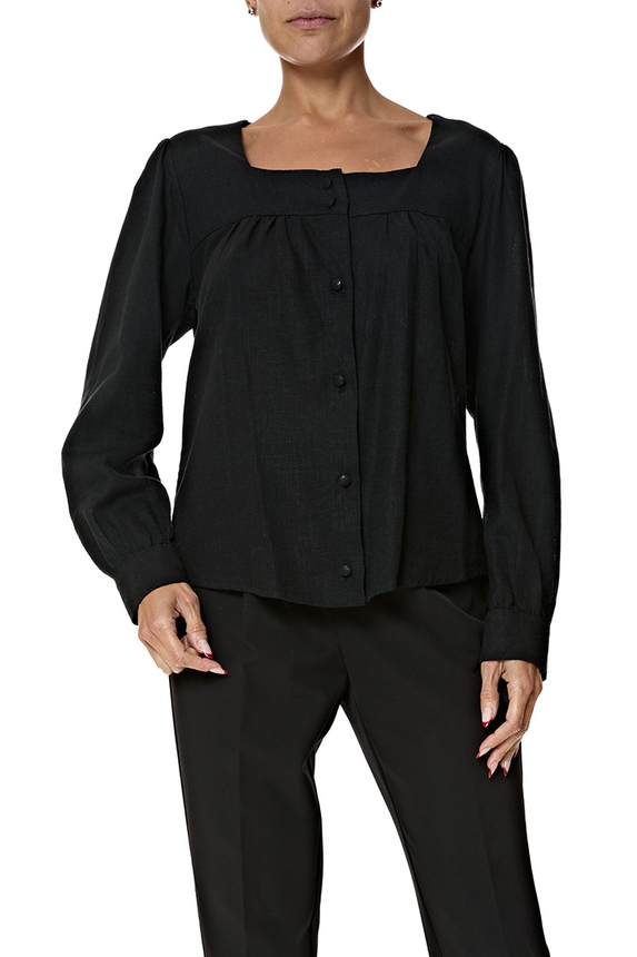 Blusa Linho Preto - DG77058 Vi and Co
