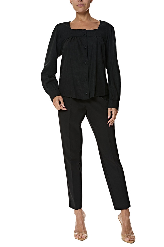 Blusa Linho Preto - DG77058 Vi and Co