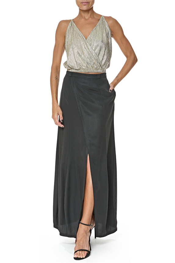 Blusa Lurex Prata - DG76687 Zara