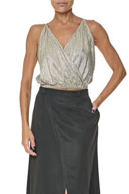 Blusa Lurex Prata