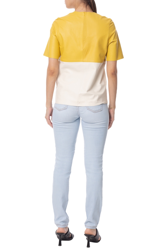 Blusa Manga Curta Couro Estampado - DG20941 Animale