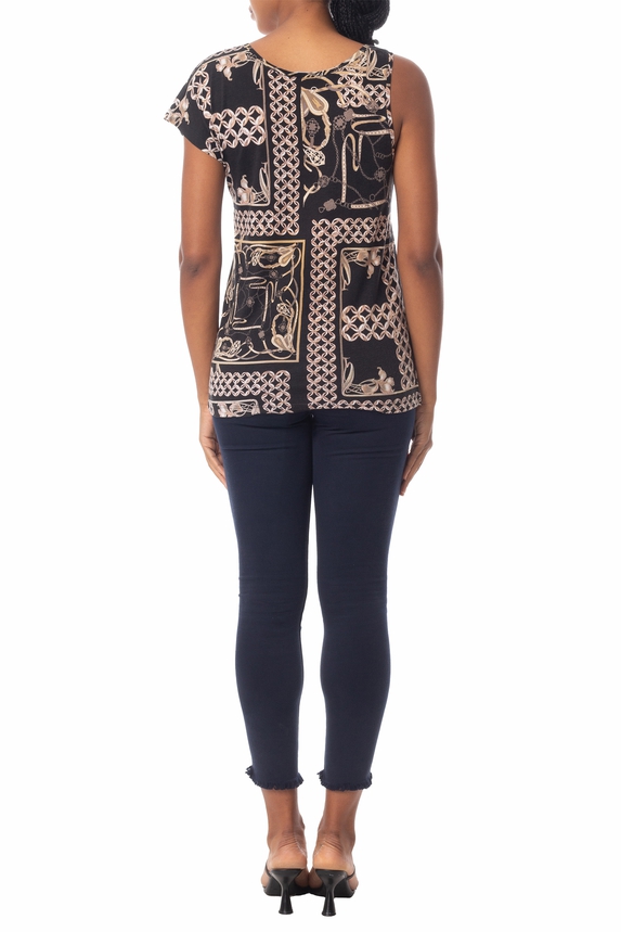 Blusa Manga Curta Viscose Estampado - DG23585 Animale