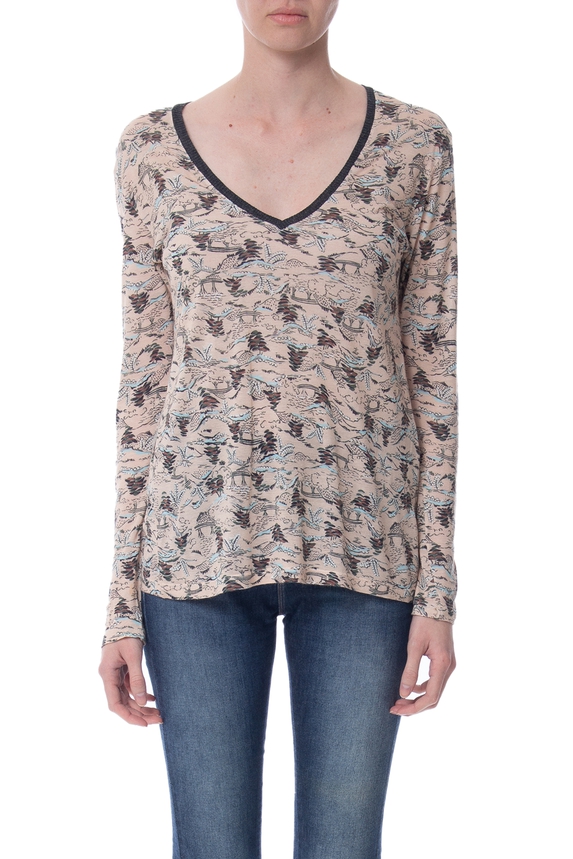 Blusa Manga Longa Viscose Estampado - DG26492 Animale
