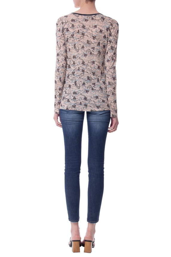 Blusa Manga Longa Viscose Estampado - DG26492 Animale