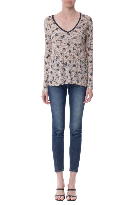 Blusa Manga Longa Viscose Estampado - DG26492 Animale