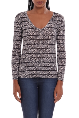 Blusa Manga Longa Viscose Estampado