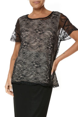 Blusa Renda Preto