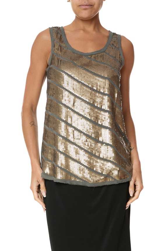 Blusa Seda Cinza - DG75862 Ann Taylor