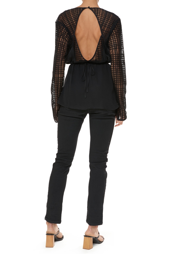 Blusa Seda Preto - DG75997 Cris Barros