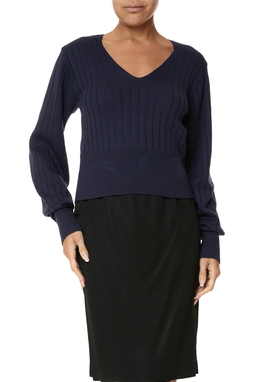 Blusa Tricot Azul