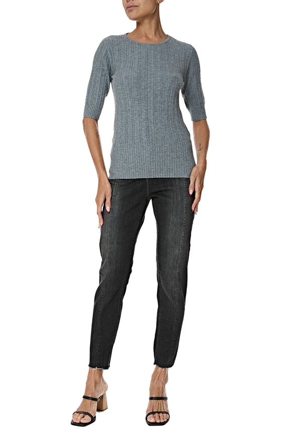 Blusa Tricot Cinza - DG77063 Fillity