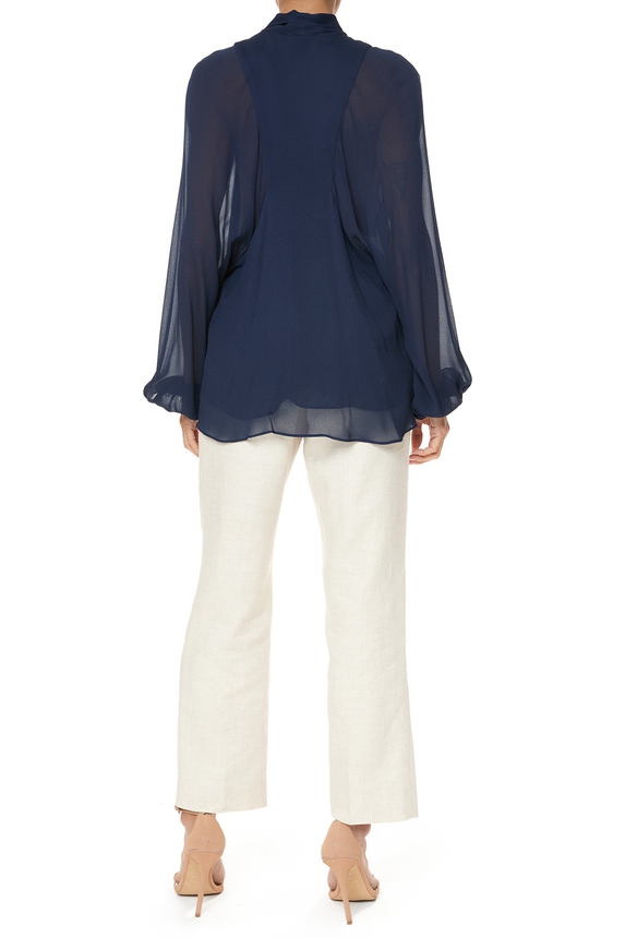 Blusa Viscose Azul - DG76045 Le Lis Blanc