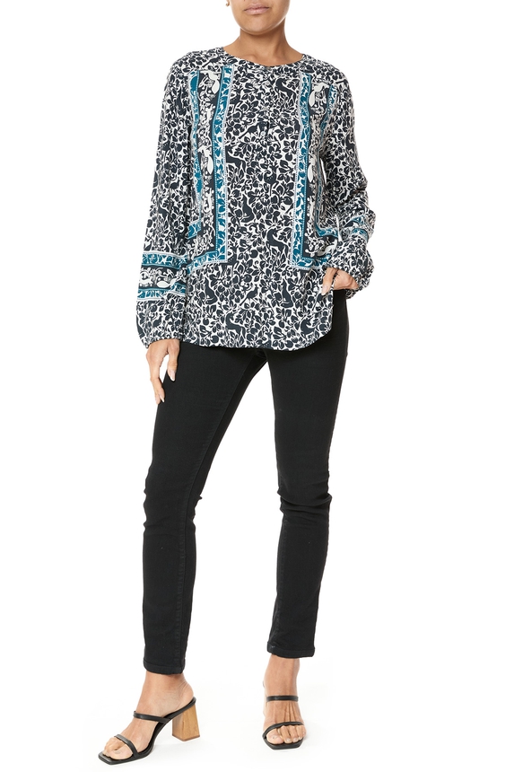 Blusa Viscose Estampado - DG75860 Ann Taylor