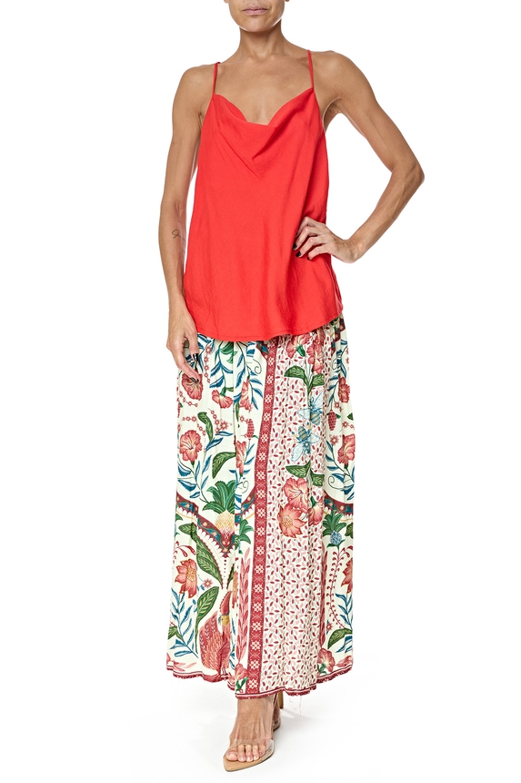 Blusa Viscose Vermelho - DG76478 Curadoria Dress & Go