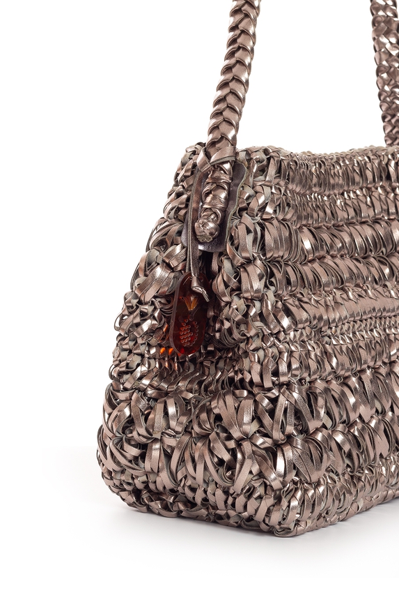 Bolsa Couro Prata - DG70598 Paula Ferber