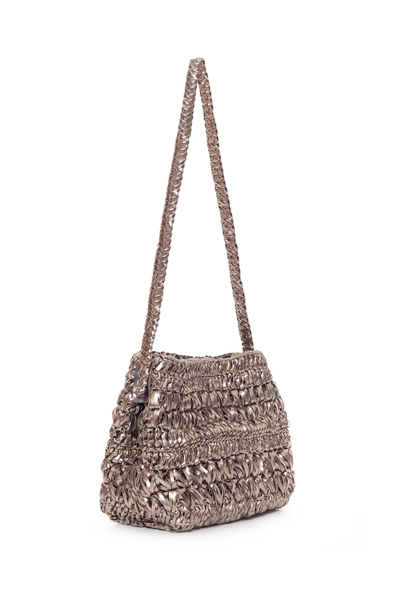 Bolsa Couro Prata - DG70598 Paula Ferber