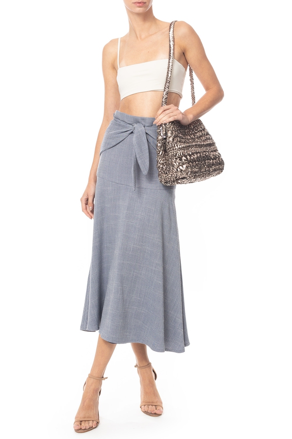 Bolsa Couro Prata - DG70598 Paula Ferber