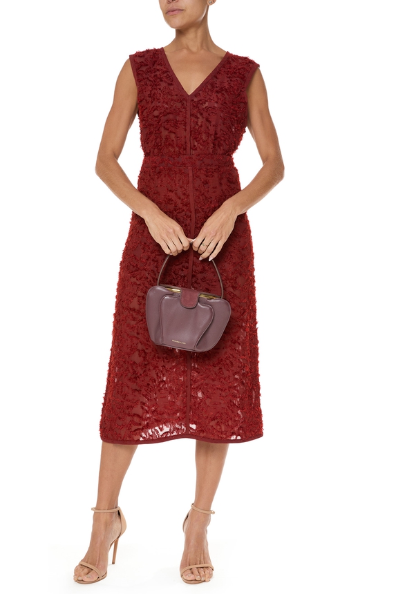 Bolsa Couro Roxo - DG76002 Escudero & Co