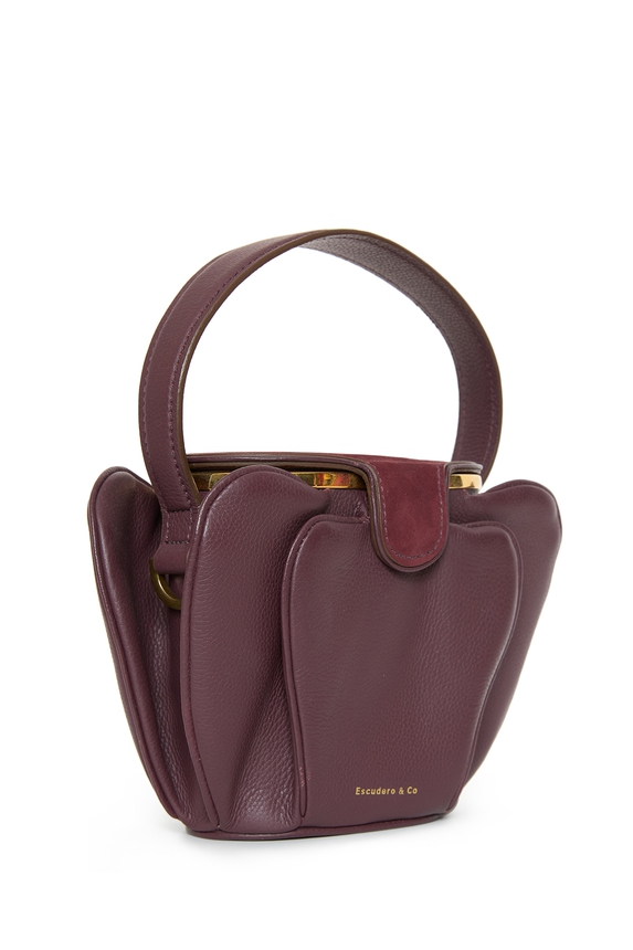 Bolsa Couro Roxo - DG76002 Escudero & Co