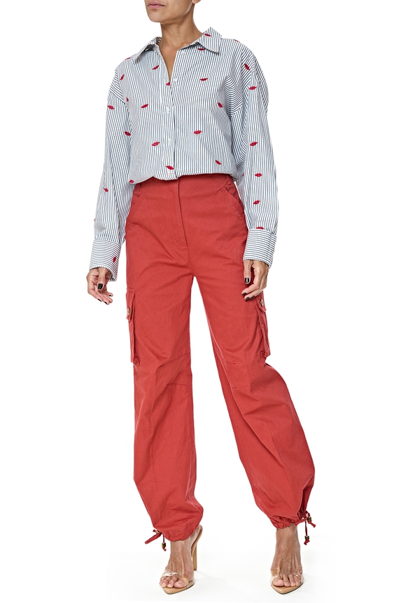 Calça Algodão Marrom - DG76603 Nati Vozza ByNV