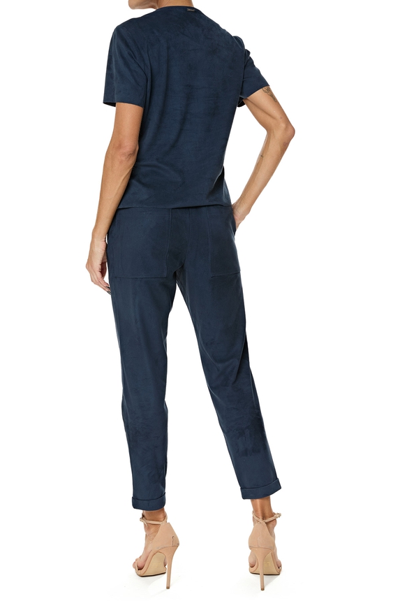 Calça do Conjunto Suede Azul DG76142 - DG76143 Le Lis Blanc