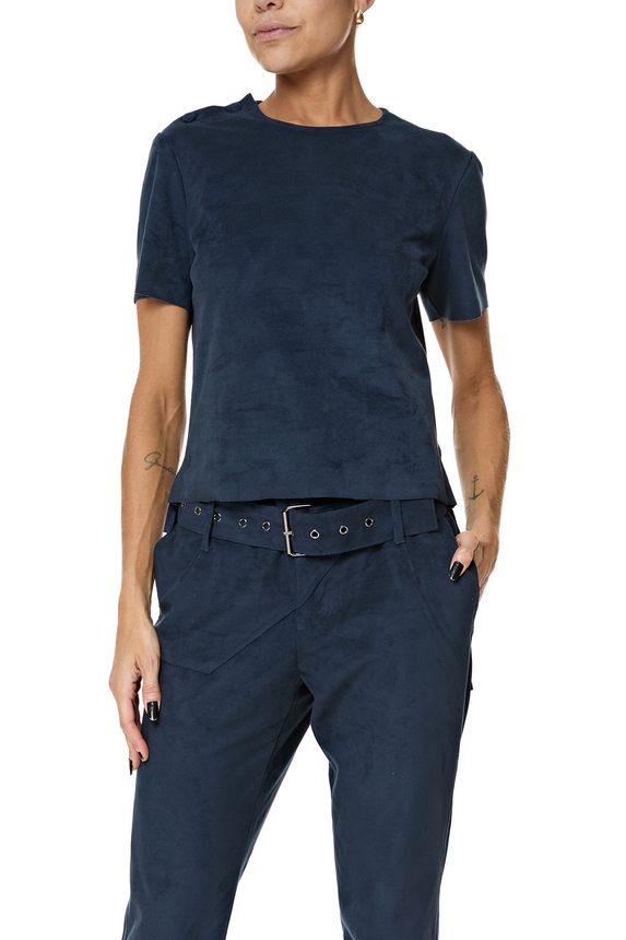 Calça do Conjunto Suede Azul DG76142 - DG76143 Le Lis Blanc