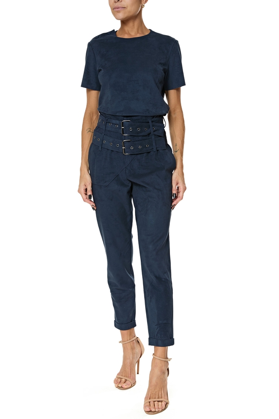 Calça do Conjunto Suede Azul DG76142 - DG76143 Le Lis Blanc