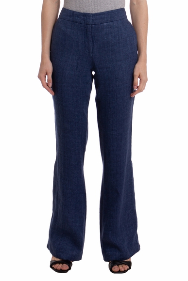 Calça Flare Linho Azul