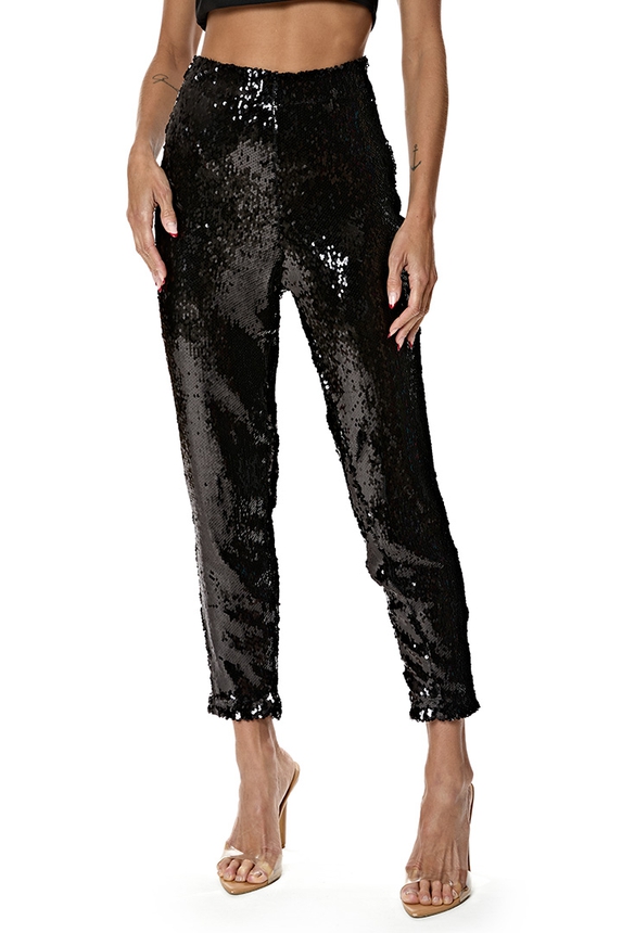 Calça Paetê Preto - DG76949 Canal