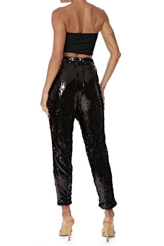 Calça Paetê Preto - DG76949 Canal